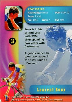 1997 Eurostar Tour de France #52 Laurent Roux Back